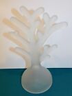 Frosted/Satin Clear Glass Tree/Decorative/Jewelry Holder - 8 1/4"H x 6"W