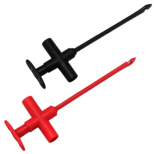 Stainless steel 2A Test clip insulation piercing clip set R+B 4mm banana plug  - Picture 1 of 5