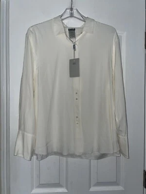 KRISTENSEN DU NORD SILK IVORY BLOUSE SZ 1/US 4 NWT - Image 1 of 4