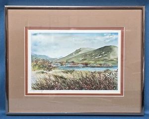 Alaska Artist Anna Huong Framed Watercolor Print Larsen Bay Kodiak Island - Picture 1 of 5