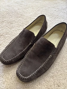 Mocasines de gamuza Geox para hombre anchos 47-13 marrón usados en excelente estado - Imagen 1 de 11