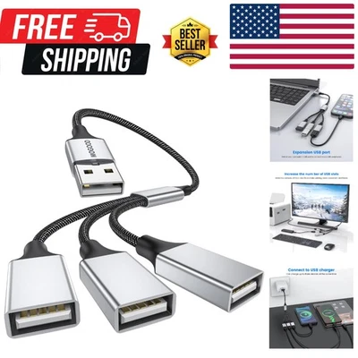 Hub divisor USB 2.0 duradero: carga y conecta múltiples dispositivos sin esfuerzo Foto 1 de 4