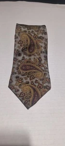 Cromley & Finch Men's Necktie Handmade Silk Paisley Design 3.5" X 59" - Picture 1 of 4
