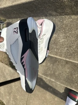 Air Jordan 5 Hombre Rosa Suave Blanco Foto 1 de 4