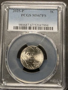 2025 P Jefferson Nickel PCGS MS 67 FS Full Steps TOP POP NONE HIGHER - Picture 1 of 4