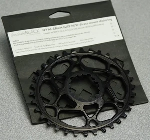 Absolute Black SRAM 3-Bolt Direct Mount Oval Chainring, 34T, Narrow-Wide Teeth - Picture 1 of 2