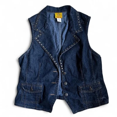 Ruby Road Blue Women's size 12 denim Studded Vest EUC  - Image 1 of 4