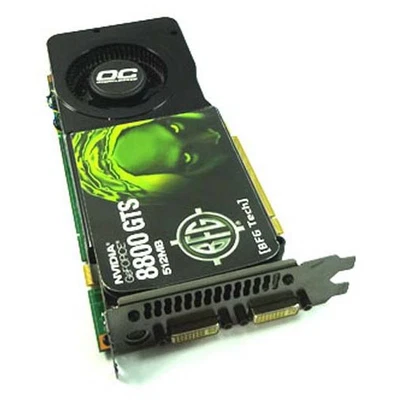 BFG NVIDIA GeForce 8800 GTS 512 MB GDDR3 SDRAM PCI Express 2.0 x16 Graphics - Image 1 of 2