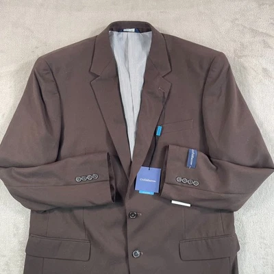 Abrigo Blazer Deportivo Croft Barrow Hombre 44L Largo Marrón Oscuro Clásico 2 Botones Nuevo con Etiquetas $160 Foto 1 de 4