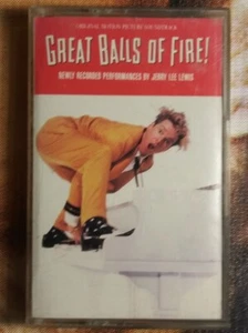 Cassette Tape - Great Balls Of Fire Motion Picture Soundtrack Jerry Lee Lewis.* - Picture 1 of 9