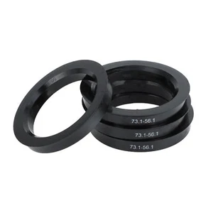 Anillos centrados en el cubo, 56,1 mm ID 73,1 mm OD bujes de rueda de coche plástico ABS negro, 4 piezas - Imagen 1 de 7