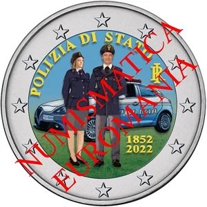 2€ EURO ITALIA 2022 - POLIZIA DI STATO COLORATO - SUBITO DISPONIBILE!!!! - Imagen 1 de 1