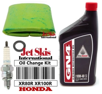 OEM HONDA XR100R XR100 XR80R XR80 TUNE UP OIL CHANGE KIT AIR FILTER SPARK PLUG — 第 1/4 张图片