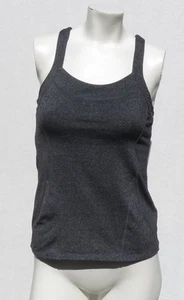 $59 ATHLETA Charcoal Yoga Switchback Tank Support Sport Bra Top size XS - Picture 1 of 8