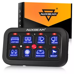 Auxbeam Switch Panel 8 Gang LED Automatic Dimmable Relay for Truck ATV UTV Boat - Picture 1 of 12