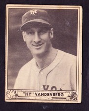 1940 PLAY BALL #209 HY VANDENBERG NEW YORK GIANTS ROOKIE