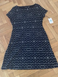 NWT IVANKA TRUMP BLACK GRAPHIC PRINT DRESS Size 16 - Picture 1 of 5