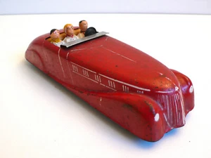 CIJ RENAULT CABRIOLET VIVA GRAND SPORT TÔLE Lg 23 cm 1939 REF 5/38 - 3 FIGURINES - Imagen 1 de 9