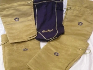 Set 4 Crown Royal Special Reserve gold/braun Taschen Werbung groß 12" 1 lila - Bild 1 von 11