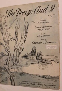 Breeze and I Sheet Music Al Stillman 1929 - Picture 1 of 2