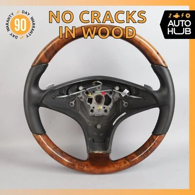 09-12 Mercedes R230 SL550 SL600 руль дерево с подрулевыми переключателями черный OEM - Изображение 1 из 4