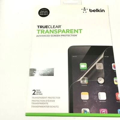 Paquete de 2 protectores de pantalla transparentes Belkin TrueClear 8" Tablet iPad Mini OS012 Foto 1 de 4
