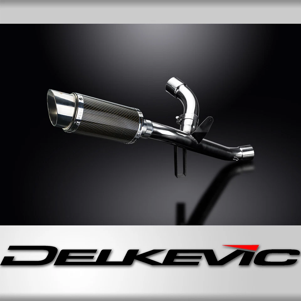 Ducati Multistrada 950 Delkevic 8" Carbon Round Muffler Exhaust Slip On 17-21 - Image 1 of 4