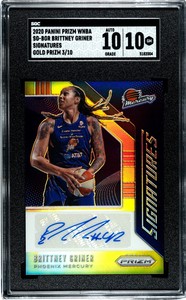 2020 Panini Prizm WNBA Brittney Griner Gold Signatures Auto #3/10 SGC 10/10