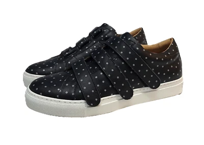 Grandes Zapatos para Mujer The Royale Negro Cuero Italiano Plateado Punto Talla 9.5 M Foto 1 de 4