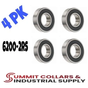 6200-2RS C3 EMQ Premium Rubber Sealed Ball Bearing, 10x30x9, 6200RS (4 QTY) - Picture 1 of 1