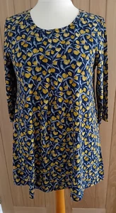 BRANDNEU MIT ETIKETT SEASALT UK GRÖSSE 16 MARINEBLAU Arusha Tolcarne Tulpen Baumwolljersey Tunika - Bild 1 von 4