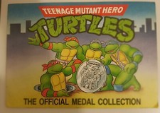 Vintage 1990 Teenage Mutant Ninja Turtle Official Coin Medal Collection Complete