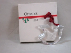 Orresfors Sweden 1984 Crystal Christmas Ornament Dove - Picture 1 of 2