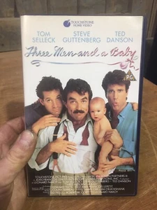 Three Men and a Baby Big Box Case Ex Rental VHS Video 1987 Touchstone Selleck - Picture 1 of 10