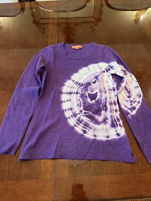 christopher fischer cashmere sweater. Purple Tye Dye. Size Small - Image 1 of 4