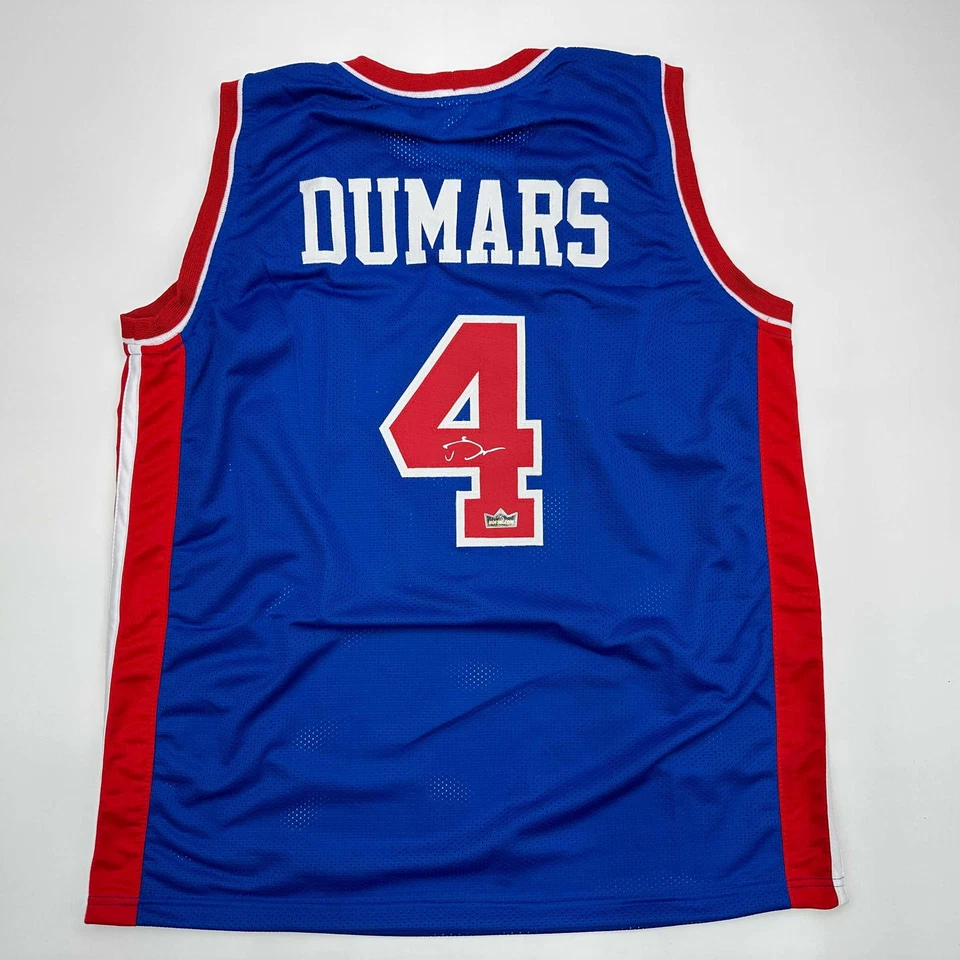 Facsimile Autographed Joe Dumars Detroit Blue Reprint Jersey Size Men's XL - Image 1 of 4