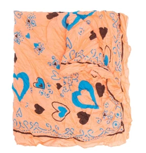 Bandana bufanda naranja con estampado de corazón para el acné estudio - Imagen 1 de 2