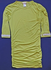 MICHAEL by MICHAEL KORS Solid Chartreuse Limeade Studded Swim Cover Up Sz Small - Picture 1 of 3