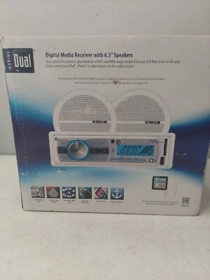DUAL Marine Digital Media Receiver +Two 6.5" Speakers For Boats Yachts BRAND NEW - Image 1 of 4