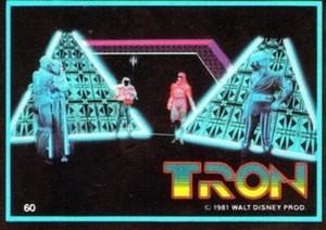TRON MOVIE 1981 DISNEY TRADING CARDS DONRUSS 1982 BRUCE BOXLEITNER BASE CARD 60