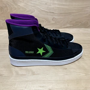 Converse Pro Leather Size 10.5 Mens Vibes Gravel Bold Wasabi High Top Sneakers - Picture 1 of 14