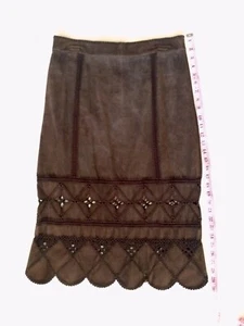 Damenrock Colette Mordo For Sadimara 100 % Leder braun Größe 10 - Bild 1 von 10