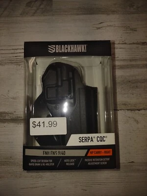 BLACKHAWK Serpa CQC FNH FNS 9/40 Right Hand Concealment Holster (410564BK-R) - Image 1 of 3