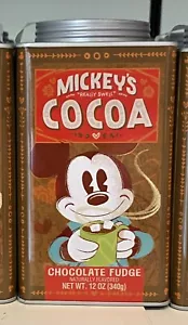 Disney Parks Mickey's Really Swell Hot Cocoa Chocolate Fudge 12oz Tin NEW - Picture 1 of 1