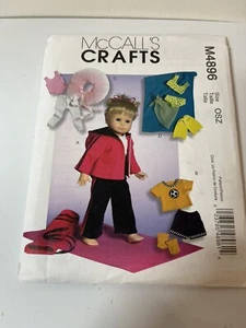 McCalls Crafts M4896 American Girl 18" Doll Clothes Sewing Pattern OSZ NEW UNCUT - Picture 1 of 2
