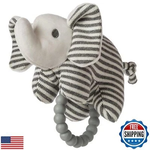 Mary Meyer Soft Baby Rattle with Soothing Teether Ring, 6-Inches, Afrique Ele - Picture 1 of 4