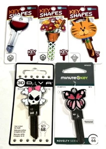 Fun Keys Vuoti Fiori di Gatto Teschio Farfalla Vino (5-Confezione) - Foto 1 di 6