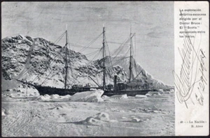 332 SPEDIZIONE SCOZZESE ANTARTICA DR. BRUCE NAVE POLARE SCOZIA CARTOLINA 1904 - Foto 1 di 2