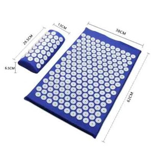 Acupressure Mat Pillow Set Blue Massage Muscle Pain Relief Acupuncture - Picture 1 of 3