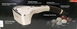 Homedics Percussion Massager with Polished Aluminum Cover with Heat PA-MET1 - Picture 1 of 6